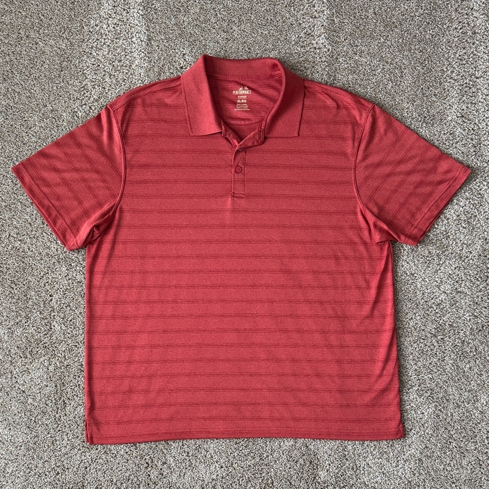 Haggar 18 Performance Striped Polo